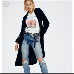 Free People Velvet Duster